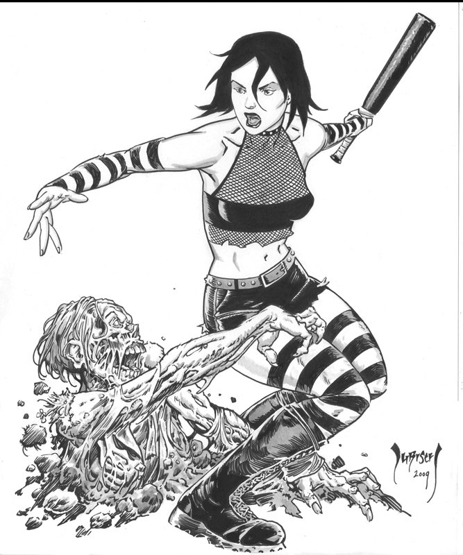 Cassie Hack From Hack N Slash In Mike Dubischs Comic Book Pin Ups 